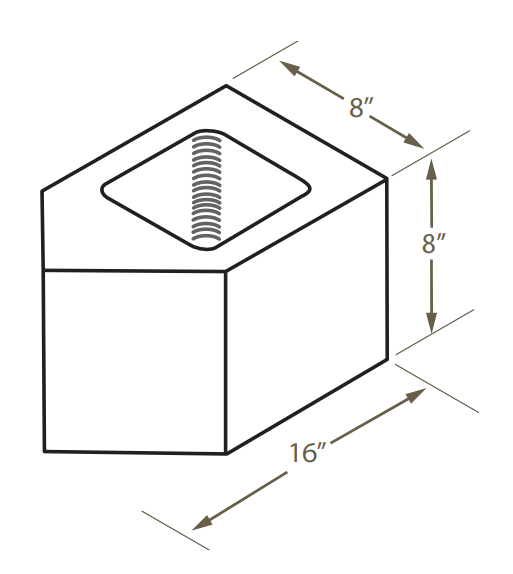 45 degree outside corner block